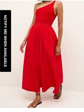 Marie Oliver Tobie One-Shoulder Red Maxi Dress Salsa